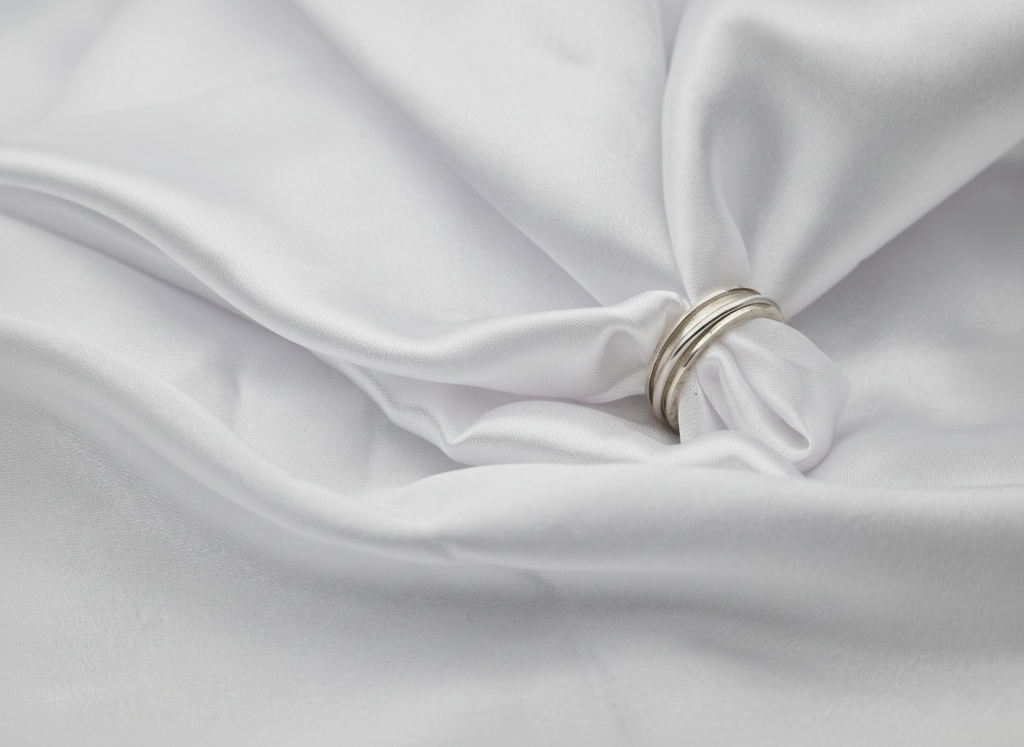 Bague tournante  ADELE en argent, anti-stress. Vue de haut