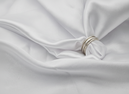 Bague tournante  ADELE en argent, anti-stress. Vue de haut