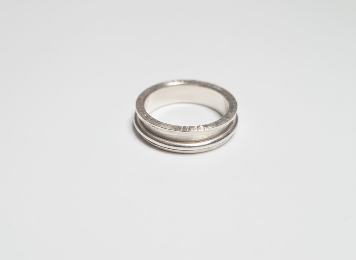 ADELE - Bague tournante en argent, anti-stress, vue détaillée