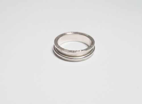 ADELE - Bague tournante en argent, anti-stress, vue détaillée